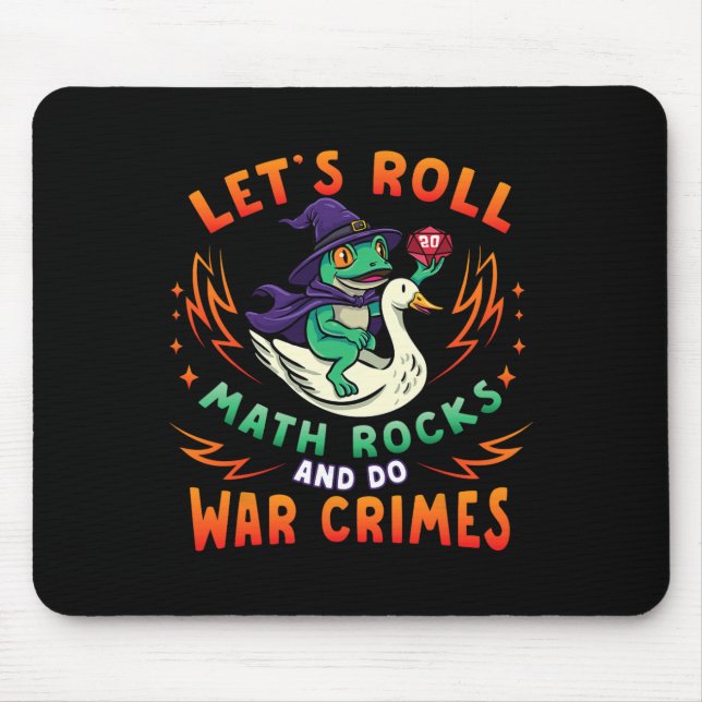 Frog Goose Meme Lets Roll Math Rocks Do War Crimes Mouse Mat (Front)
