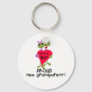 Frog Grandparent of Boy Tshirts and Gifts Key Ring