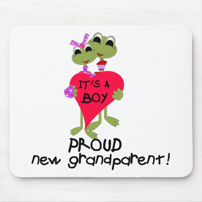 Frog Grandparent of Boy Tshirts and Gifts Mouse Mat (Front)