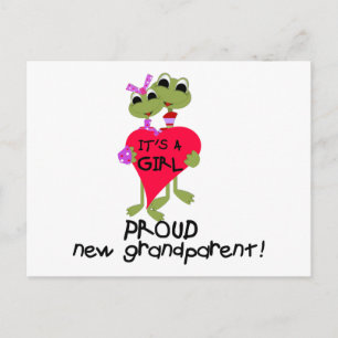 Frog Grandparent of Girl Tshirts and Gifts Postcard