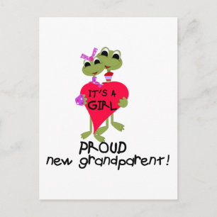 Frog Grandparent of Girl Tshirts and Gifts Postcard