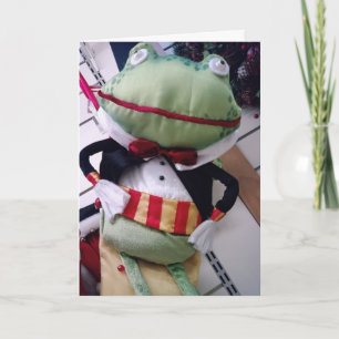 FROG GREETING..."HOPPY CHRISTMAS" HOLIDAY CARD