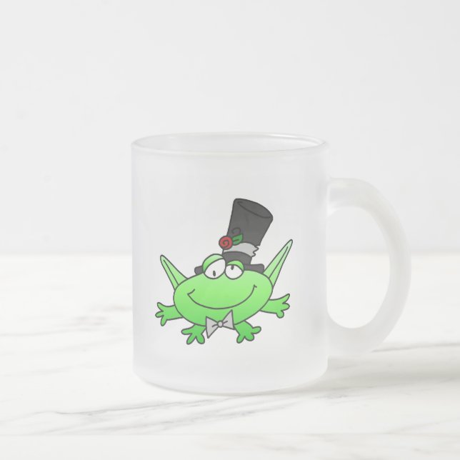 Frog Groom T-shirts and Gifts Frosted Glass Coffee Mug (Right)