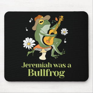 Frog Guitar-jeremiah Was Bullfrog Funny Saying  Mouse Mat