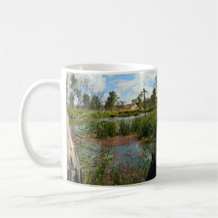 Frog Hanging On Reed In Swamp, Coffee Mug