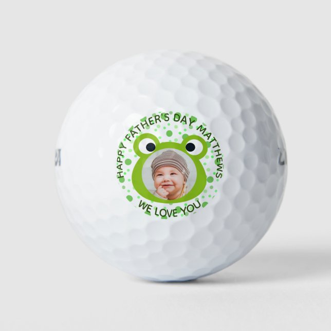 Frog Happy 1st fathers day Golf Balls (Front)