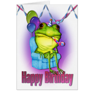 Happy Birthday Frog Cards, Photo Card Templates, Invitations & More