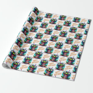 Frog Happy Birthday Gift Wrapping Paper Roll