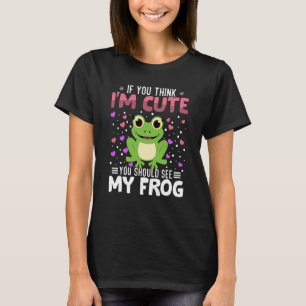 Frog Heart Valentine's Day Animal For Womens Kids T-Shirt