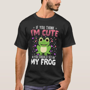 Frog Heart Valentine's Day Animal For Womens Kids T-Shirt
