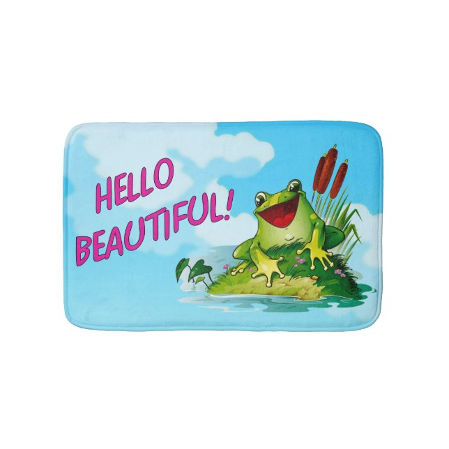 Frog - Hello Beautiful Bath Mat (Front)
