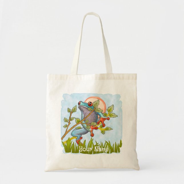 Frog Hiding Tote Bag (Front)