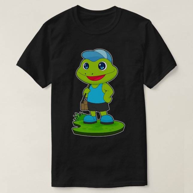 Frog Hiker Sling bag T-Shirt (Design Front)