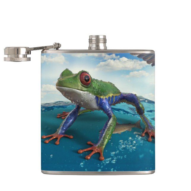 Frog Hip Flask (Opened)