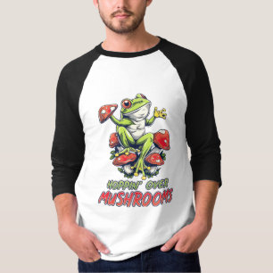 Frog Hoppin Over Mushrooms T-Shirt