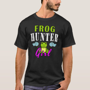Frog Hunter Girl Catcher Frogs Amphibian Animal Fu T-Shirt