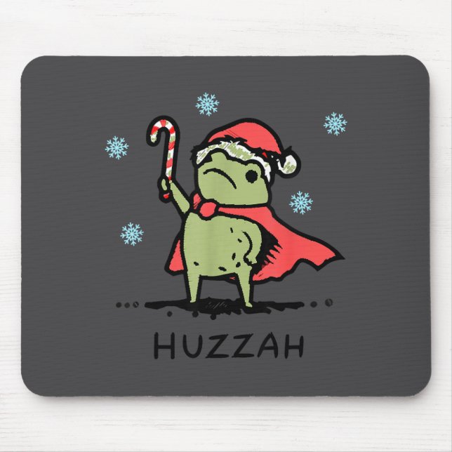 Frog Huzzah Frog Knight Funny Sword Meme Quote Chr Mouse Mat (Front)
