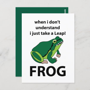 Frog I Just Take A Leap Frog Postcard