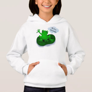 Frog illustration cartoon on a leaf