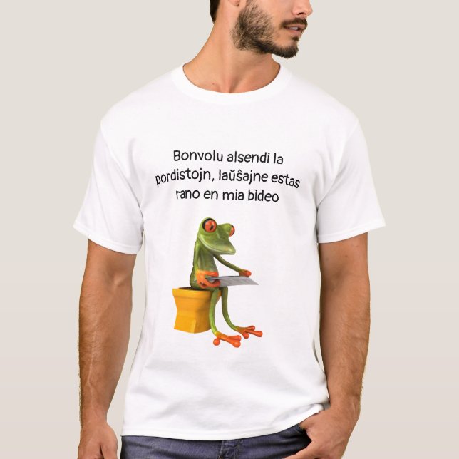 Frog in a Bidet, Light Shirt (Front)