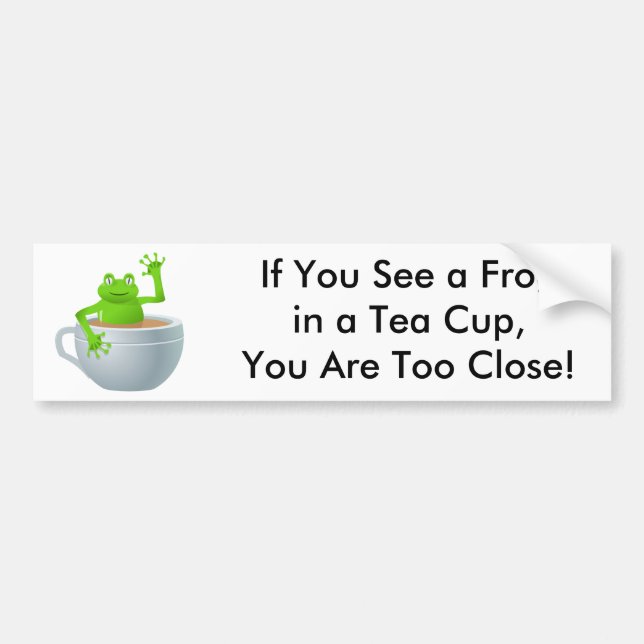 Frog in a Tea Bumper Sticker (Front)