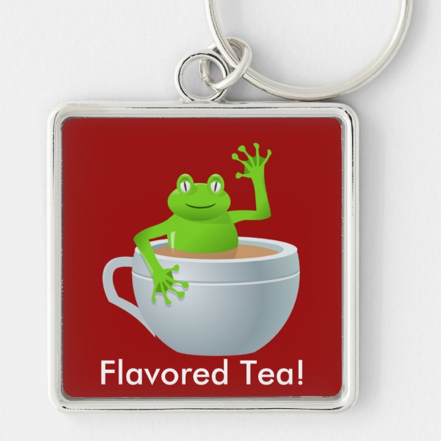 Frog in a Tea Key Ring (Front)