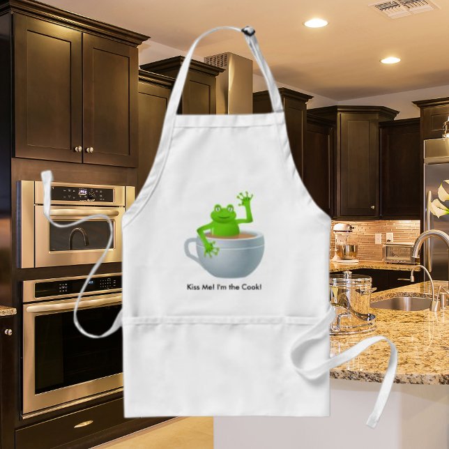 Frog in a Tea Standard Apron (Frog in a Tea Adult Apron)