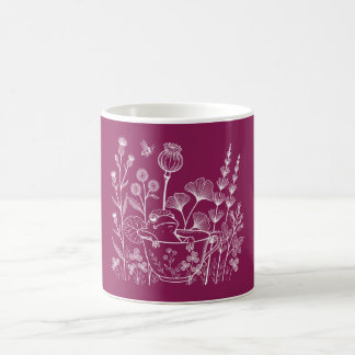 Frog in a Teacup – Botanical Illustration Coffee Mug