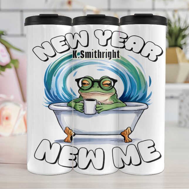 Frog in Bathtub New Me Thermal Tumbler (Creator Uploaded)