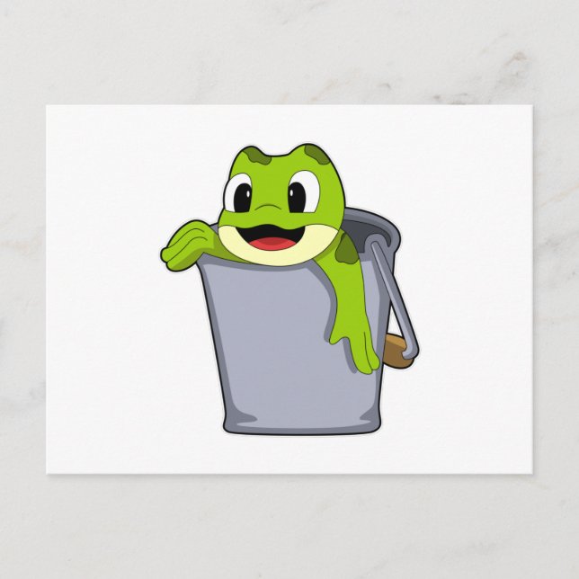 Frog in Bucket Postcard (Front)