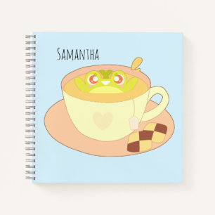 Frog in Cup Of Tea Notebook
