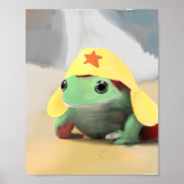 Frog in hat poster (Front)