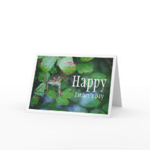 Frog in Leafy Pond Portrait