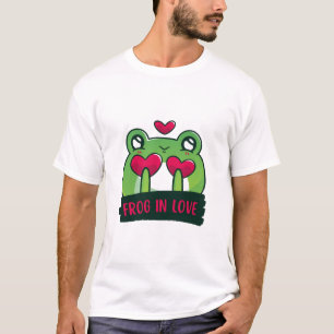 Frog In Love Cute Graphic T-Shirt Aesthetic