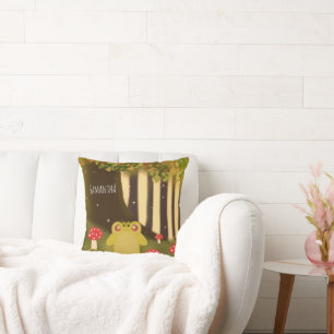 Frog In Magical Nature Cushion