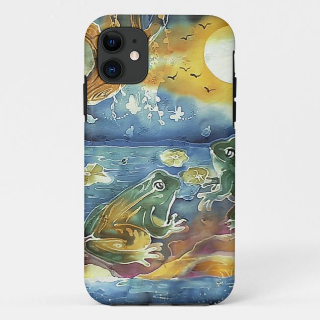 Frog in the Moonlight Painting Case-Mate iPhone Case (Back)