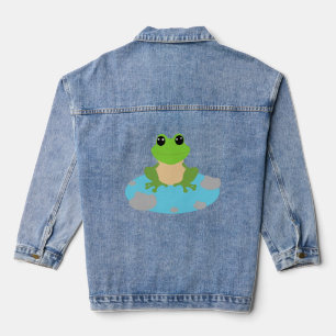 frog in the pond denim jacket