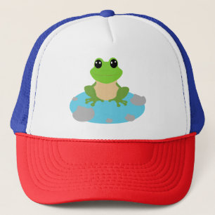 frog in the pond trucker hat