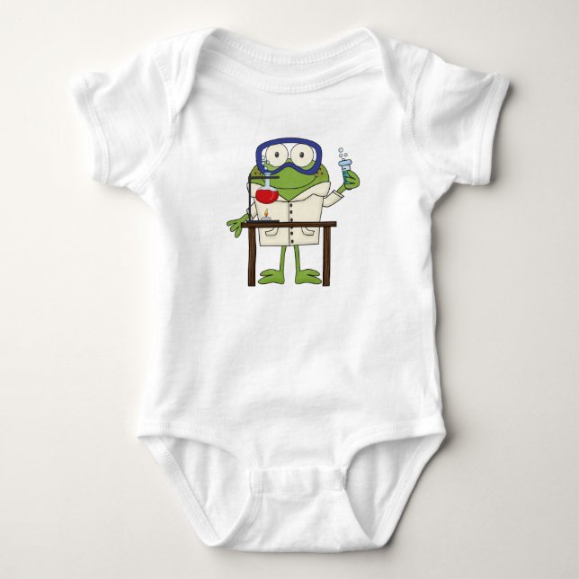 Frog in the Science Lab Baby Bodysuit (Front)