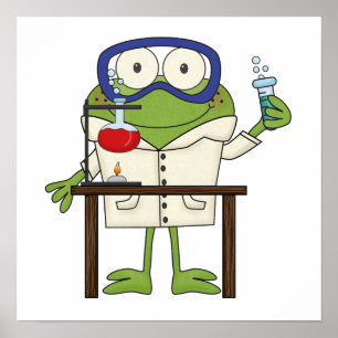 Frog in the Science Lab Poster