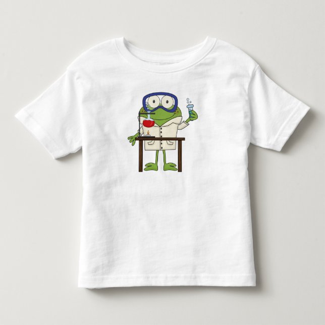 Frog in the Science Lab Toddler T-Shirt (Front)