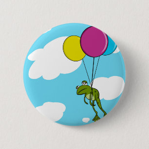 Frog in the Sky 6 Cm Round Badge
