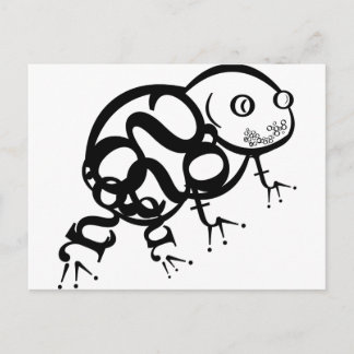 Frog in Type Postcard