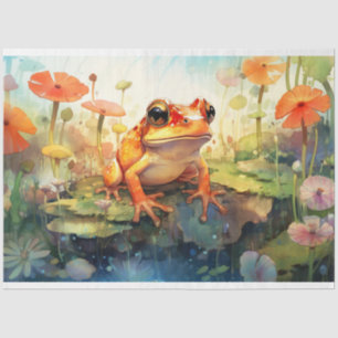 Frog in Watercolor 2 Decoupage Paper