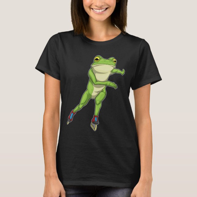 Frog Inline skating Roller skates T-Shirt (Front)