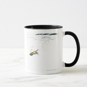 frog jumping and diving into the water mug