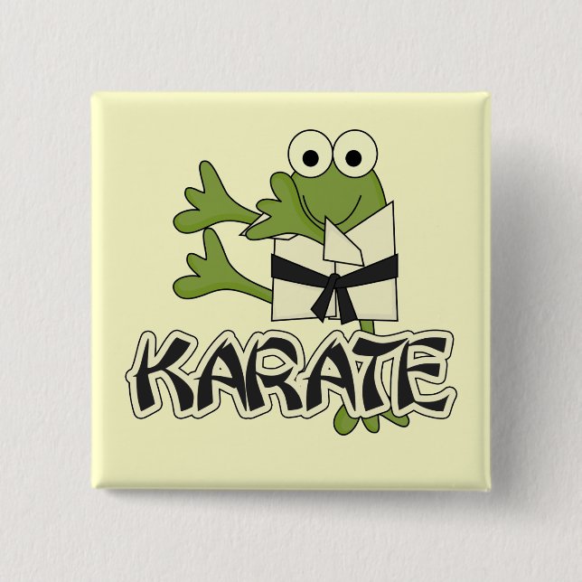 Frog Karate Tshirts and Gifts 15 Cm Square Badge (Front)