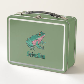 Frog Kids customizable  Metal Lunch Box