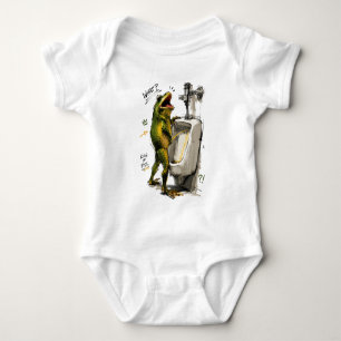 Frog King Bathroom Humour Baby Bodysuit