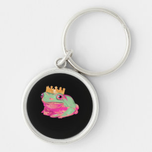 Frog King - Funky Meme Classic Key Ring